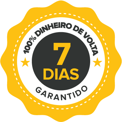 Selo de 7 dias de garantia da Plataforma Corpo Mente