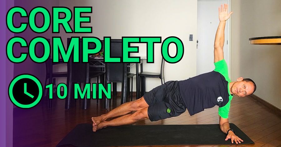 Treino de core em 10 minutos com exercícios funcionais para abdômen, glúteos e lombar